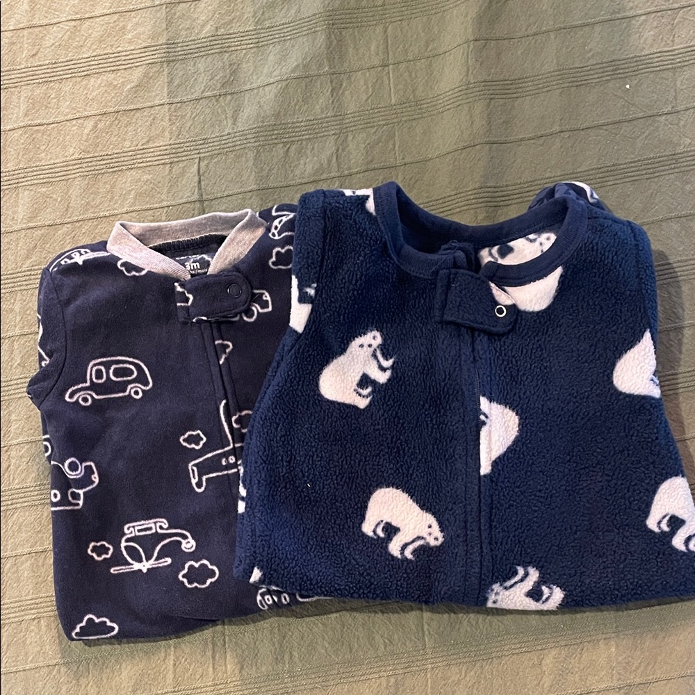 Carter's Navy and White Kids Pajamas Sleep Sacks